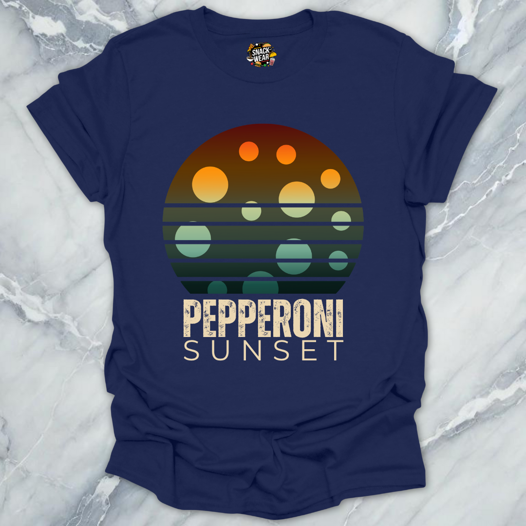 Pepperoni Sunset Pizza T-Shirt