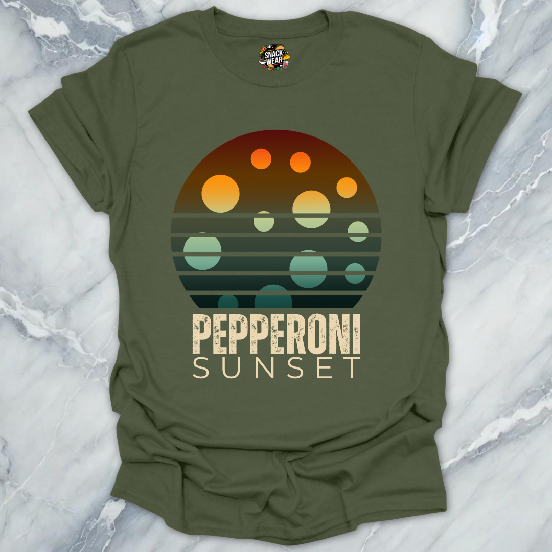Pepperoni Sunset Pizza T-Shirt