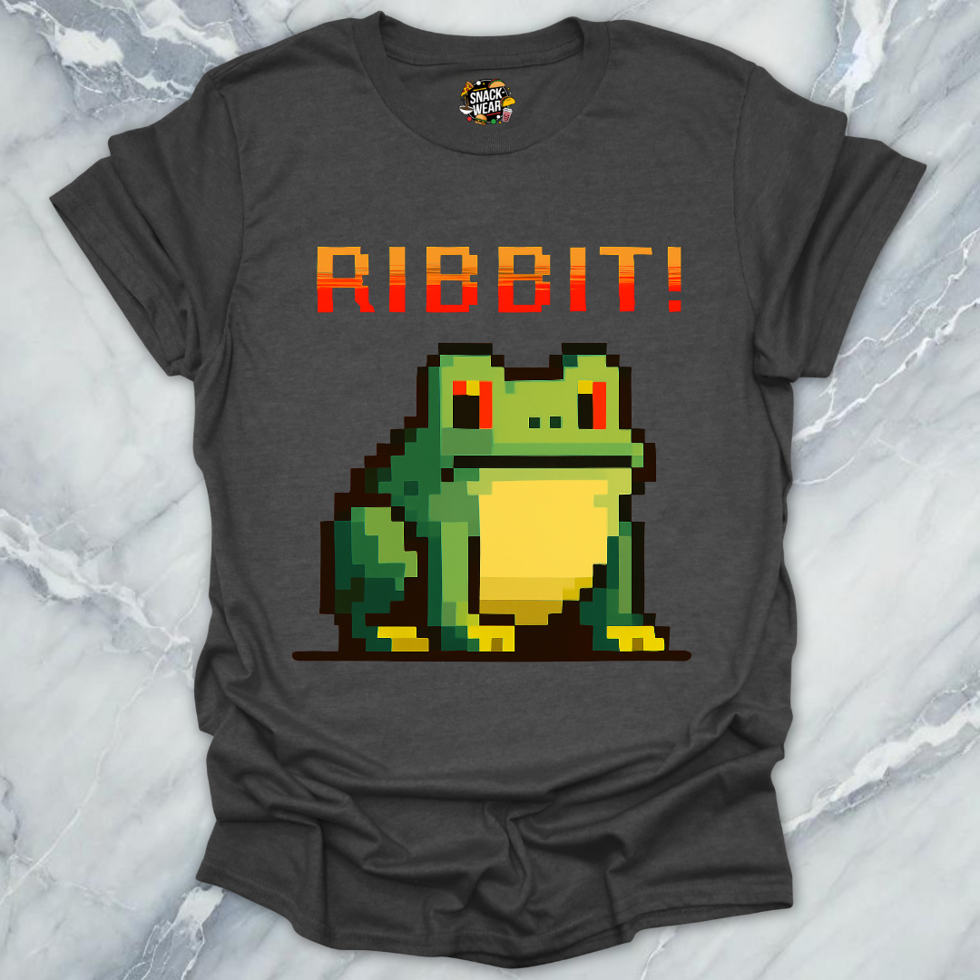 Retro Gamer Pixel Frog RIBBIT! T-Shirt