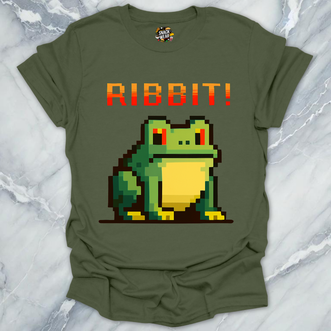 Retro Gamer Pixel Frog RIBBIT! T-Shirt