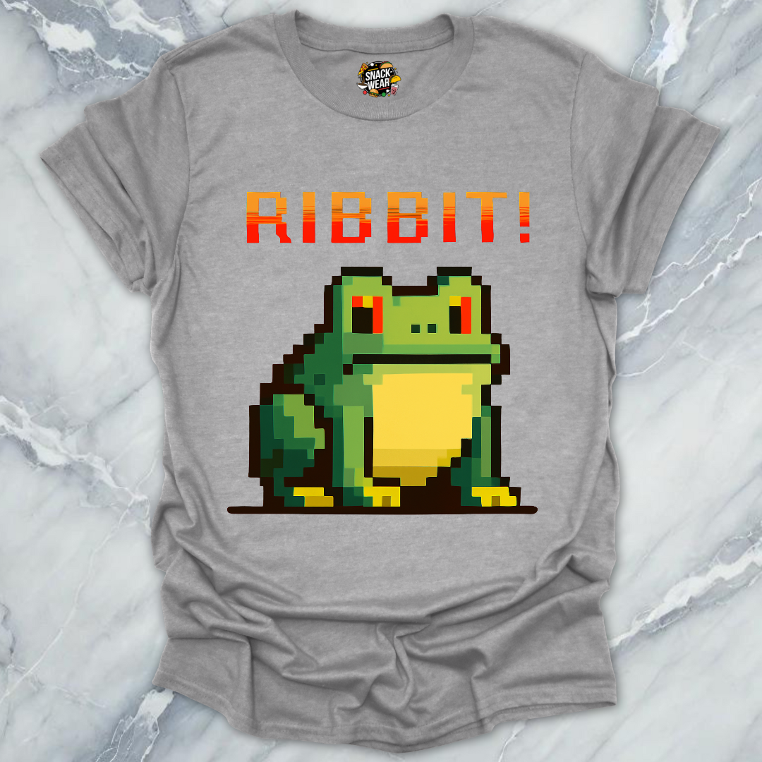 Retro Gamer Pixel Frog RIBBIT! T-Shirt