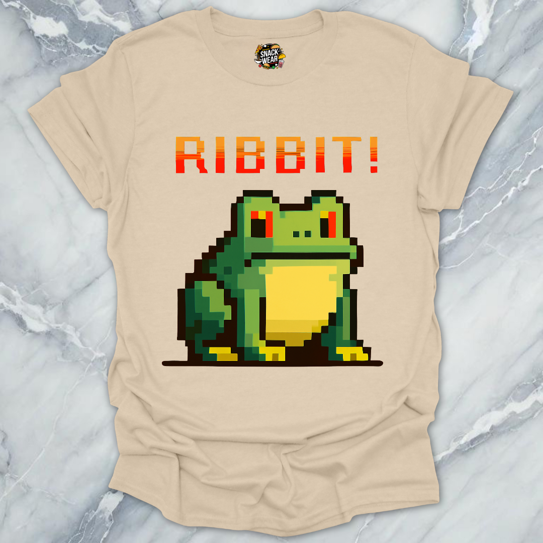 Retro Gamer Pixel Frog RIBBIT! T-Shirt