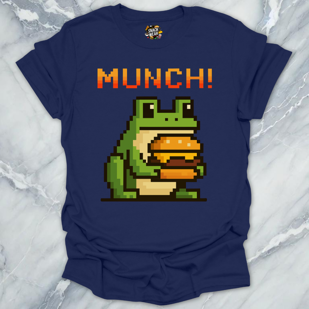 Retro Gamer Pixel Frog MUNCH! T-Shirt