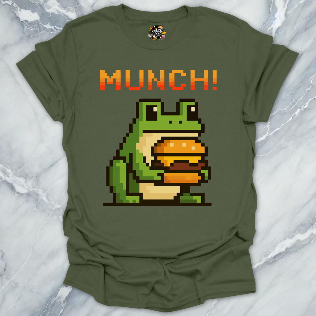 Retro Gamer Pixel Frog MUNCH! T-Shirt