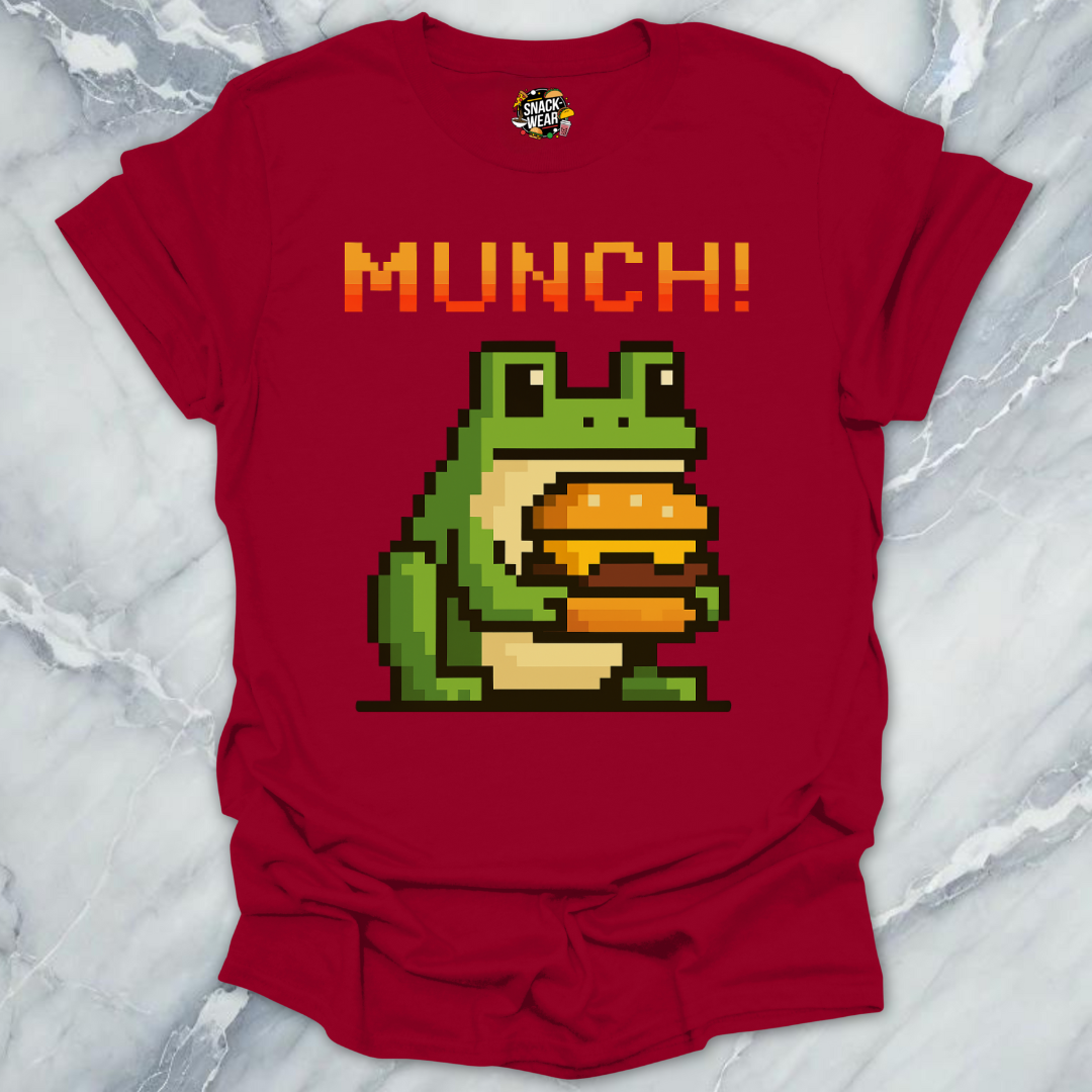 Retro Gamer Pixel Frog MUNCH! T-Shirt