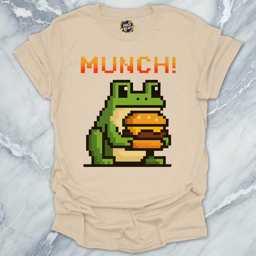 Retro Gamer Pixel Frog MUNCH! T-Shirt