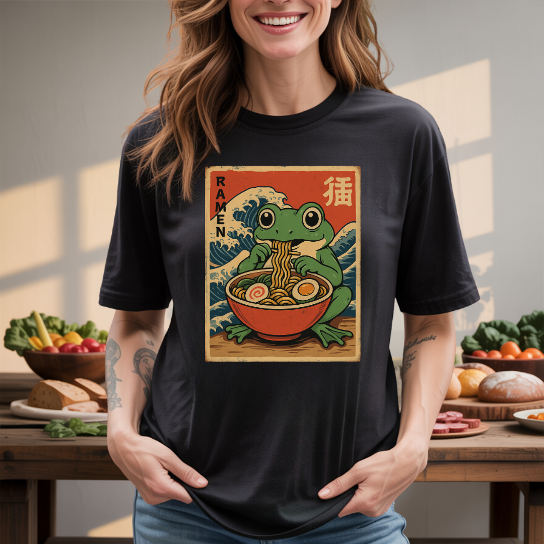 Vintage Japanese Ramen Frog T-Shirt
