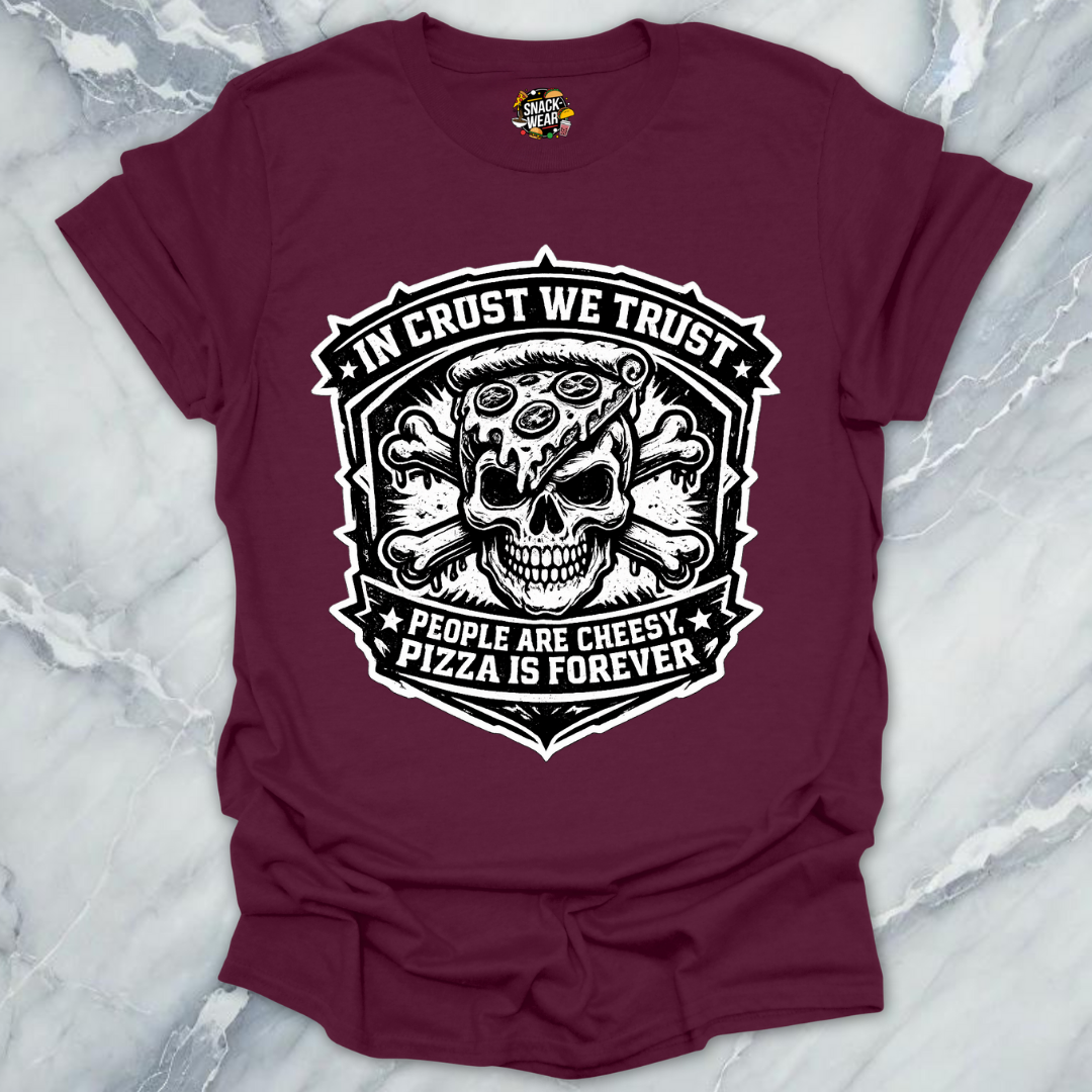 Crust Trust Pizza Skull T-Shirt