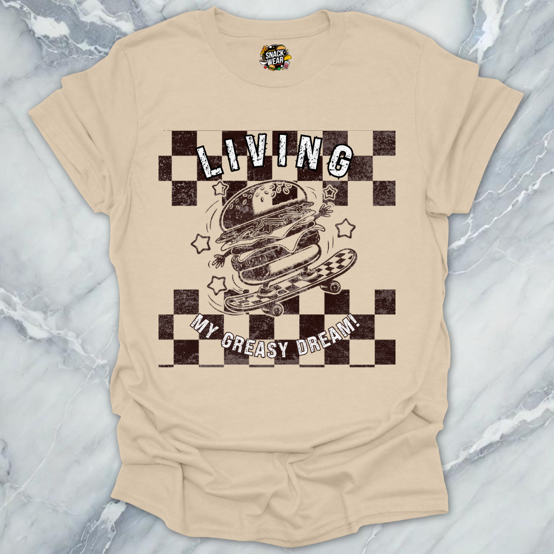 Vintage Skater Burger T-Shirt