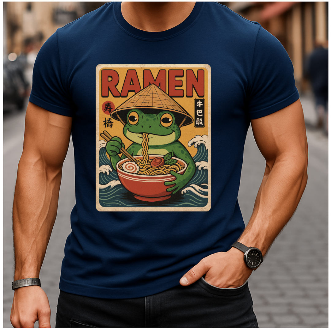 Japanese Noodle Frog Poster T-Shirt
