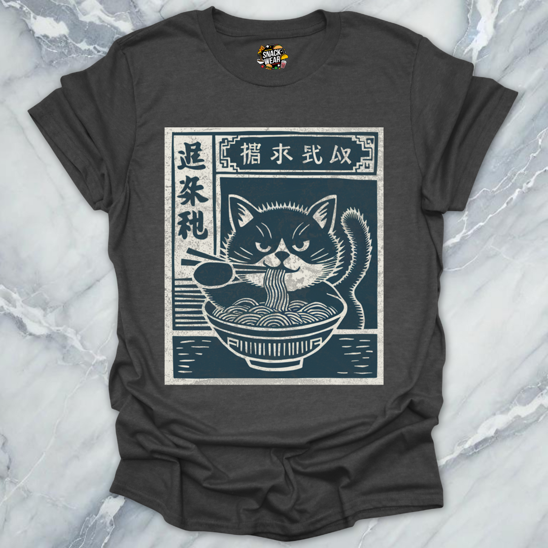 Ramen Cat Retro Japanese Ad T-Shirt