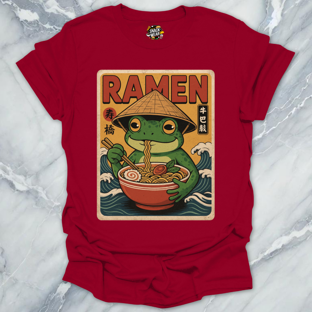 Japanese Noodle Frog Poster T-Shirt