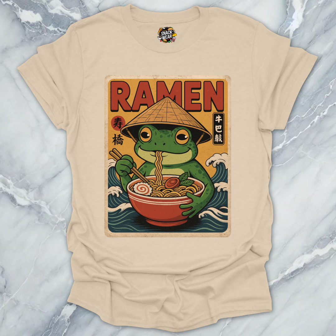 Japanese Noodle Frog Poster T-Shirt
