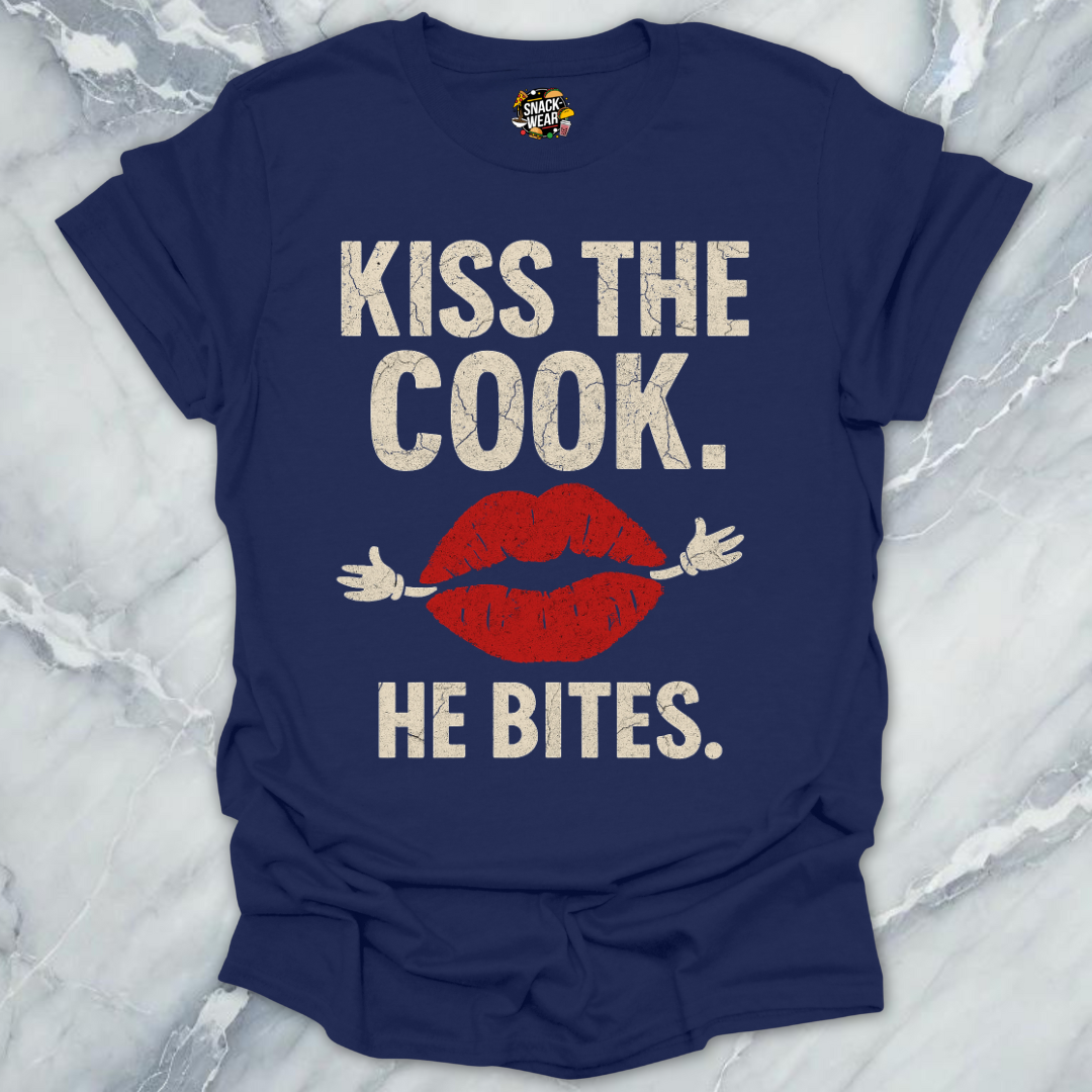 Kiss the Cook He Bites T-Shirt
