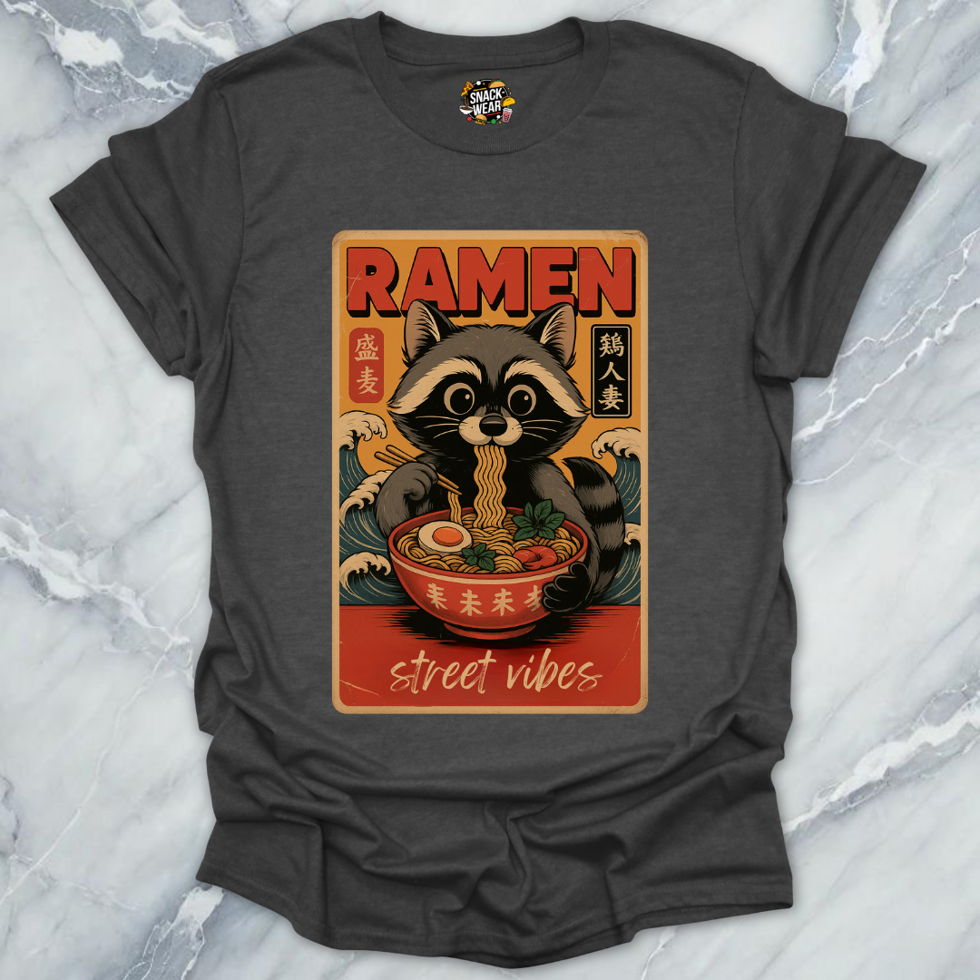 Ramen Raccoon Japanese Poster T-Shirt
