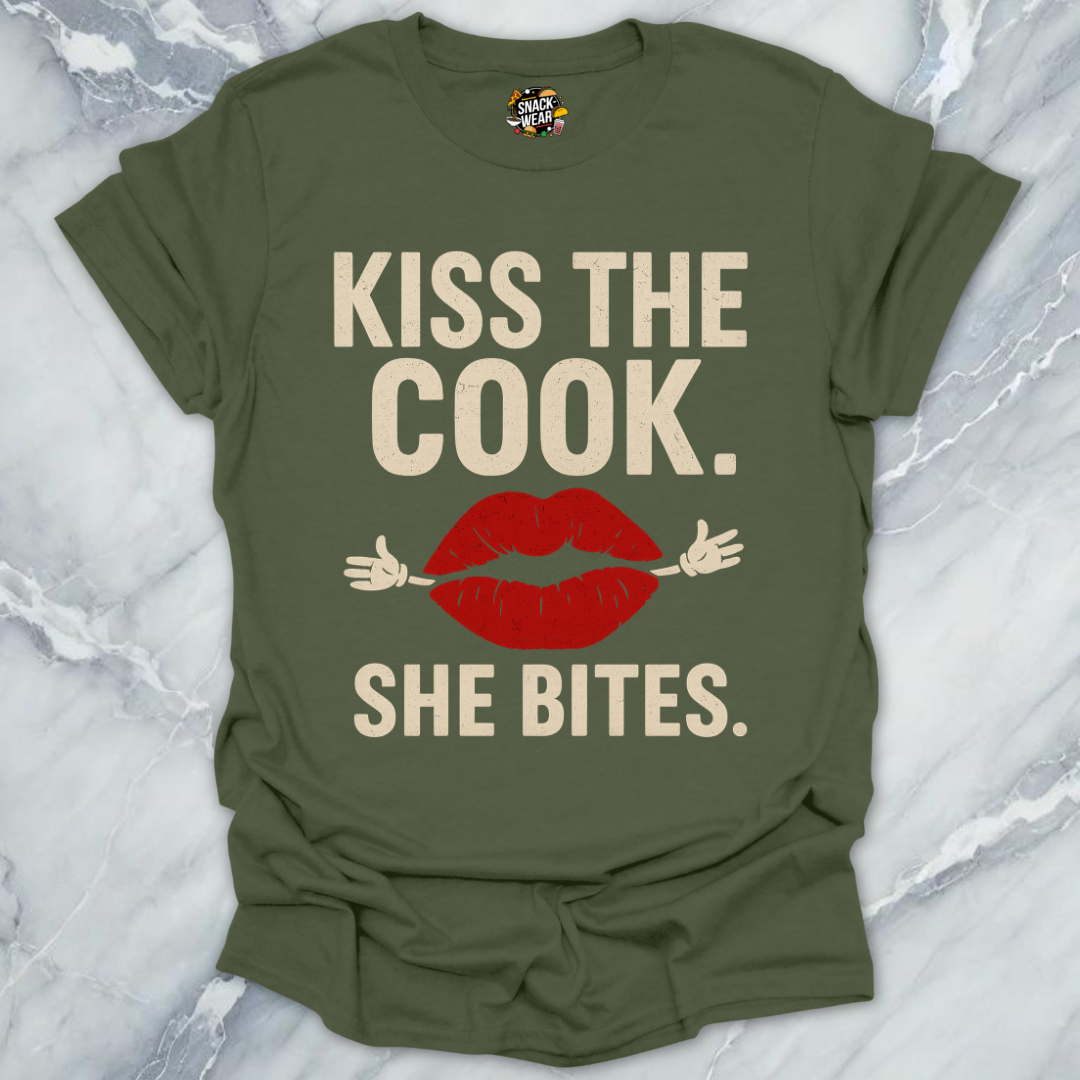 Kiss the Cook She Bites T-Shirt