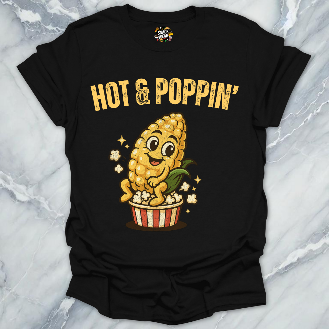 Hot & Poppin’ Popcorn Mascot T-Shirt