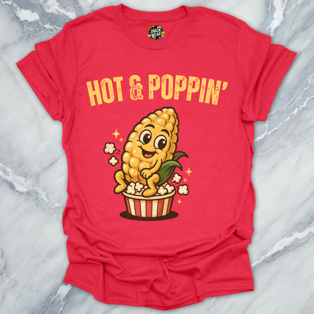 Hot & Poppin’ Popcorn Mascot T-Shirt