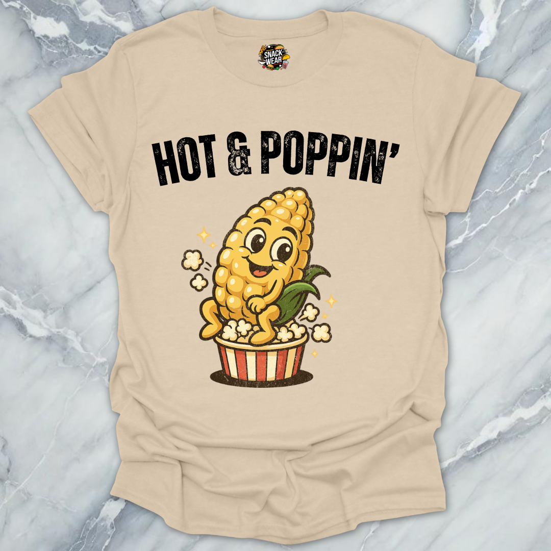 Hot & Poppin’ Popcorn Mascot T-Shirt