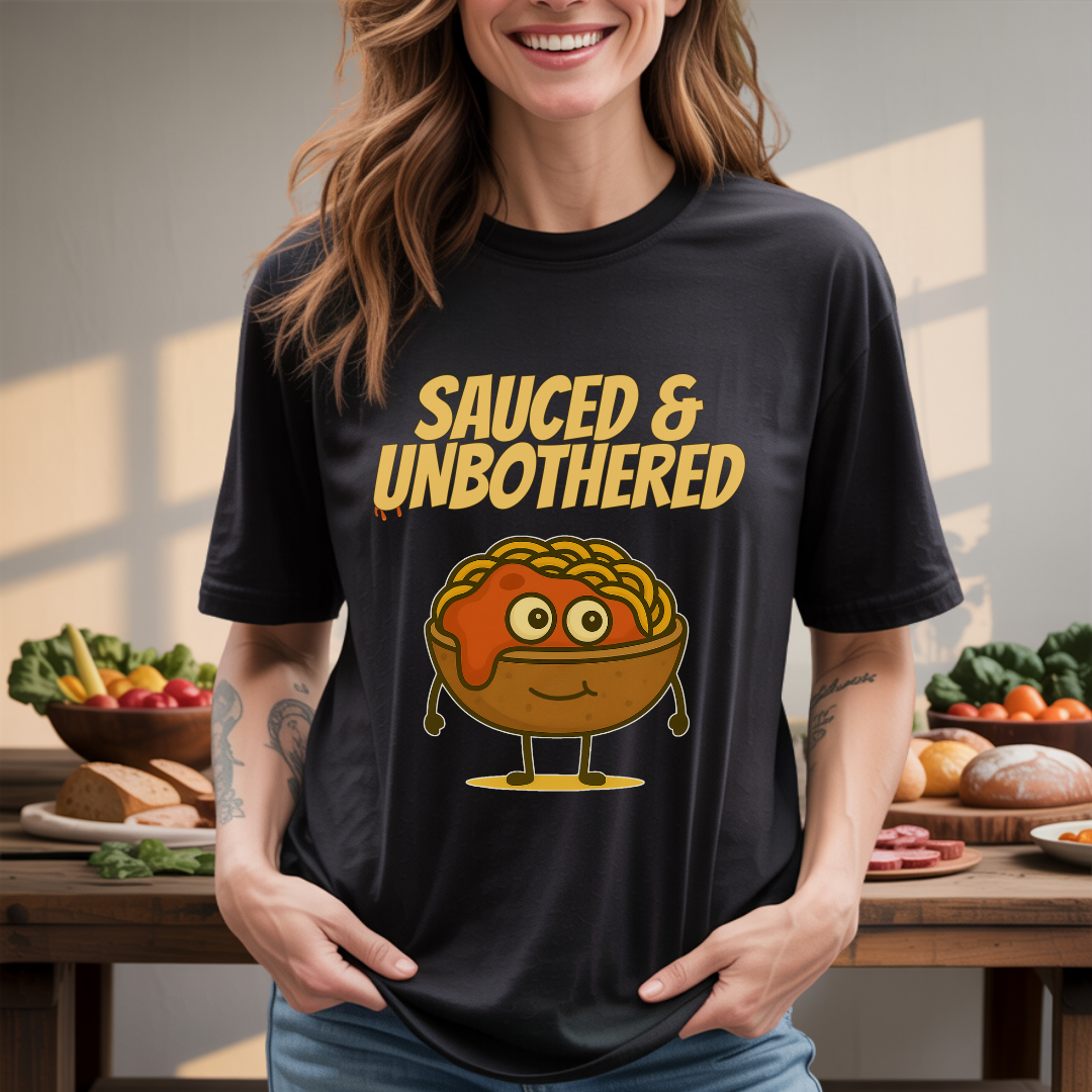 Sauced & Unbothered Pasta Bowl T-Shirt