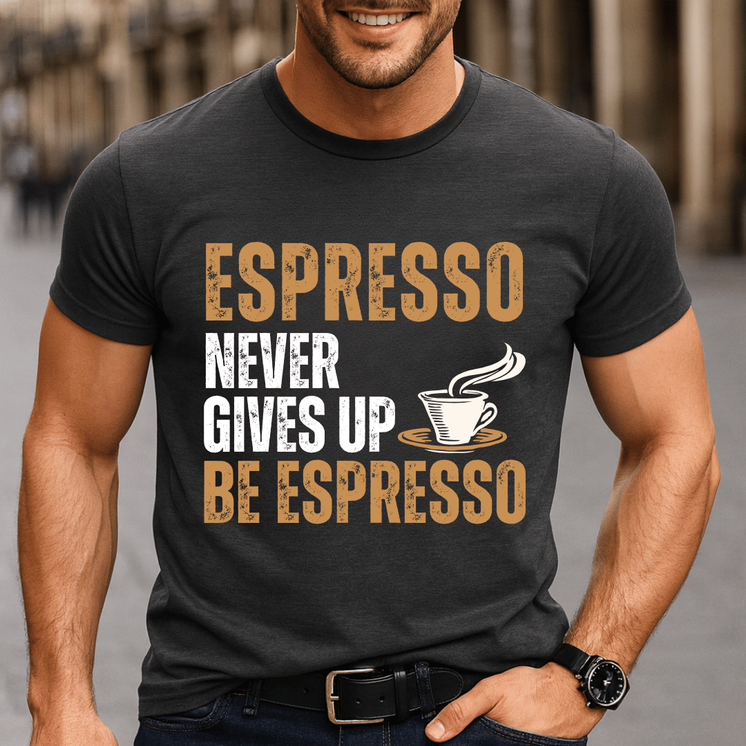 Espresso Never Gives Up T-Shirt