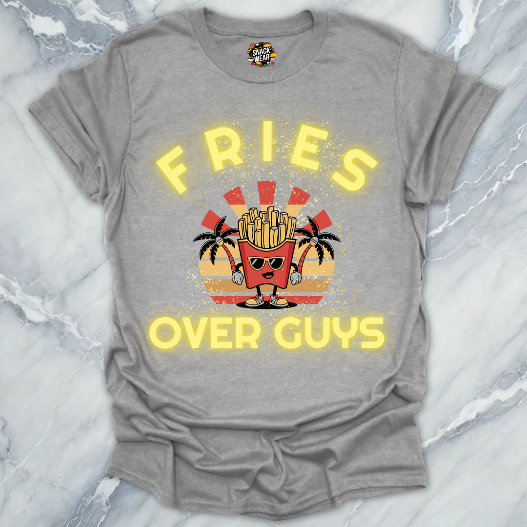 Fries Over Guys Retro Girl Power T-Shirt