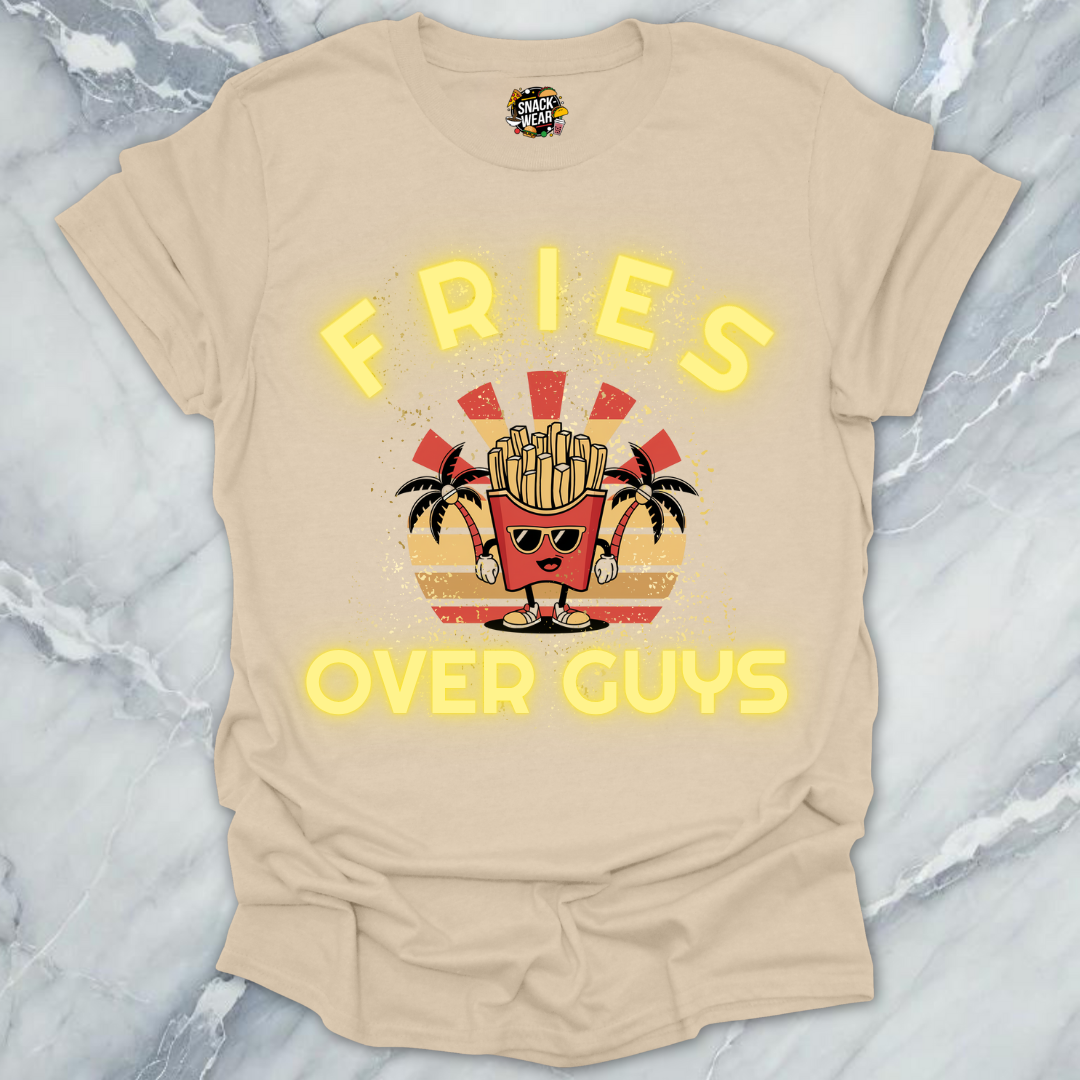 Fries Over Guys Retro Girl Power T-Shirt