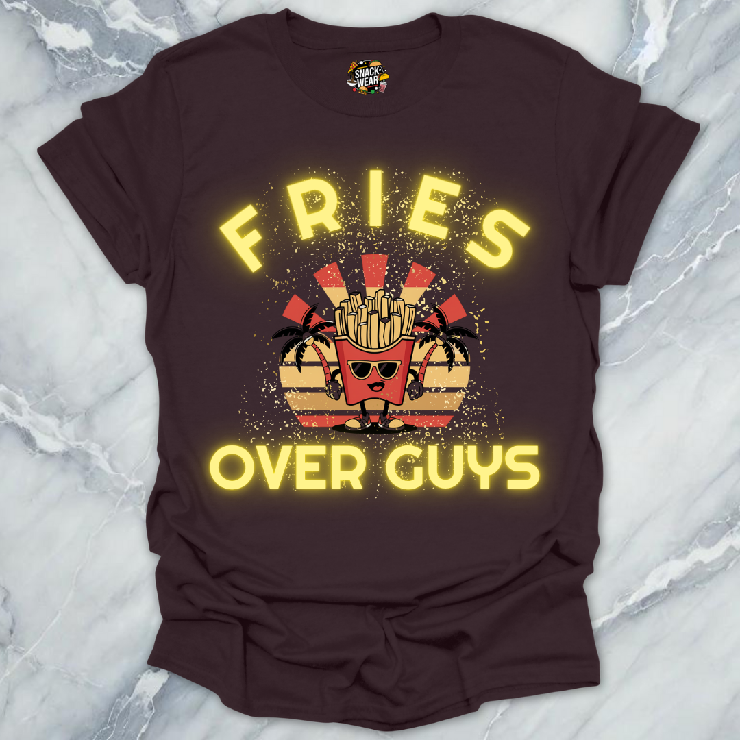 Fries Over Guys Retro Girl Power T-Shirt