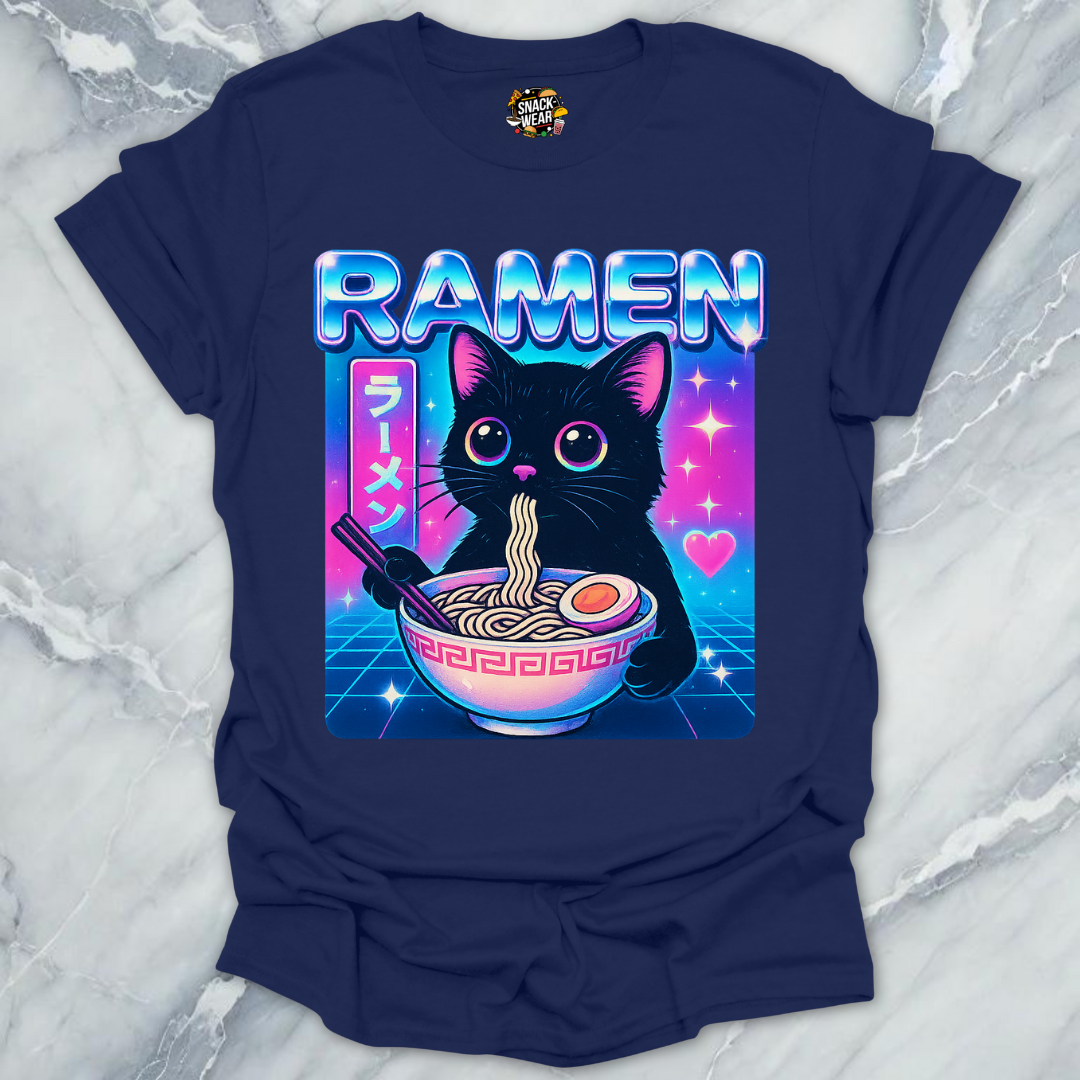 Neon Ramen Cat T-Shirt