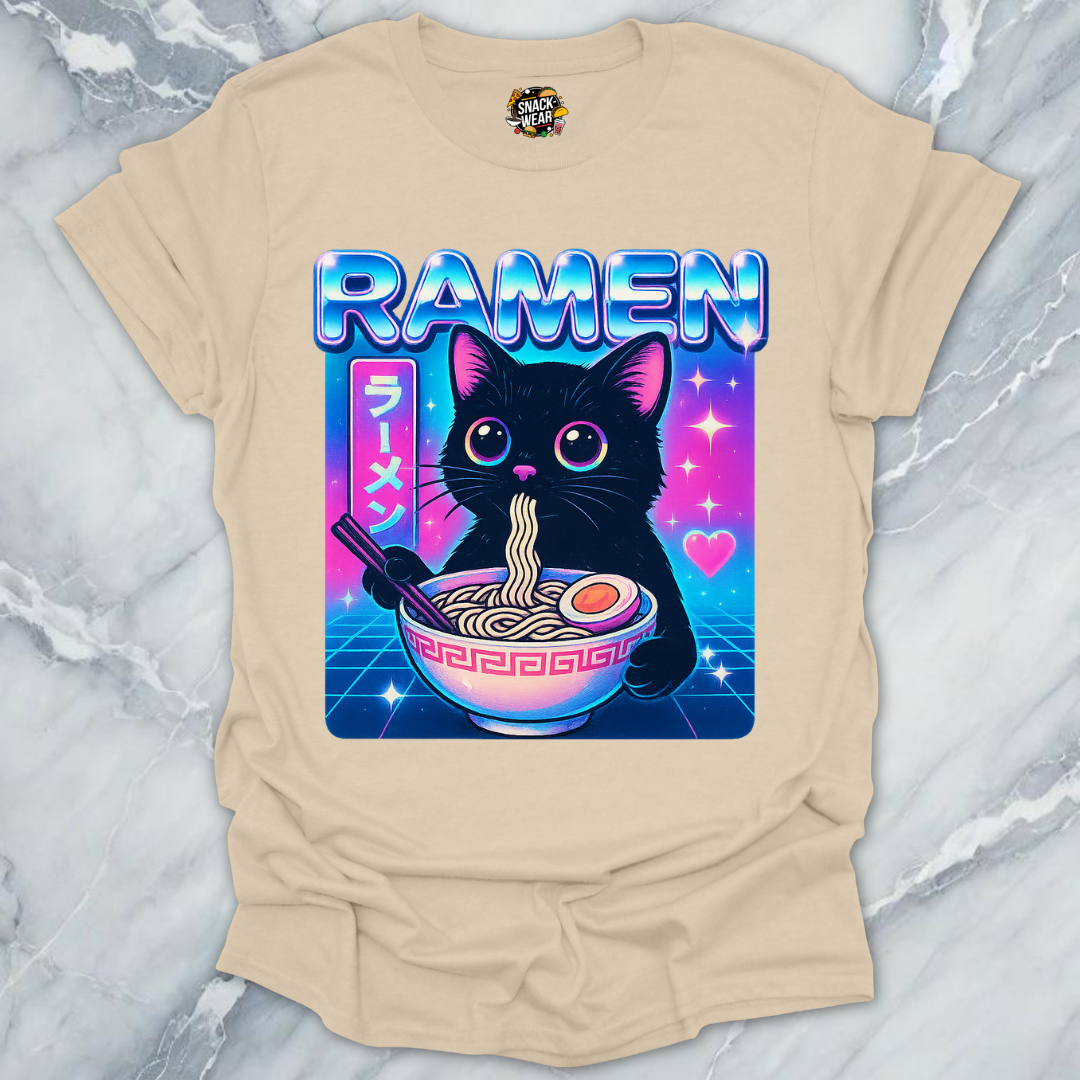 Neon Ramen Cat T-Shirt