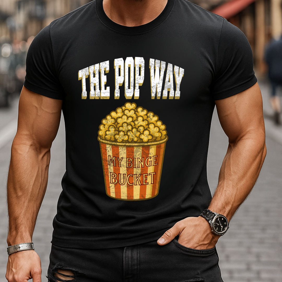 Popcorn Way Binge Bucket T-Shirt