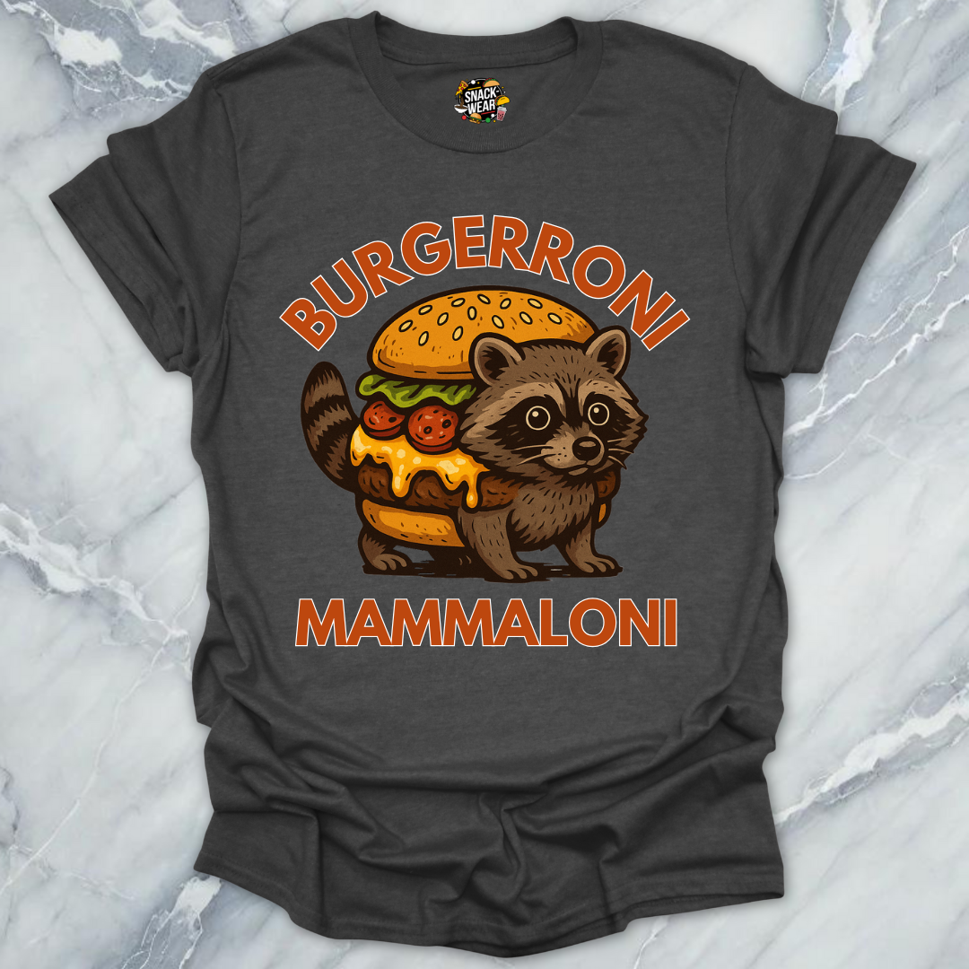 Burgerroni Mammaloni Raccoon Burger T-Shirt