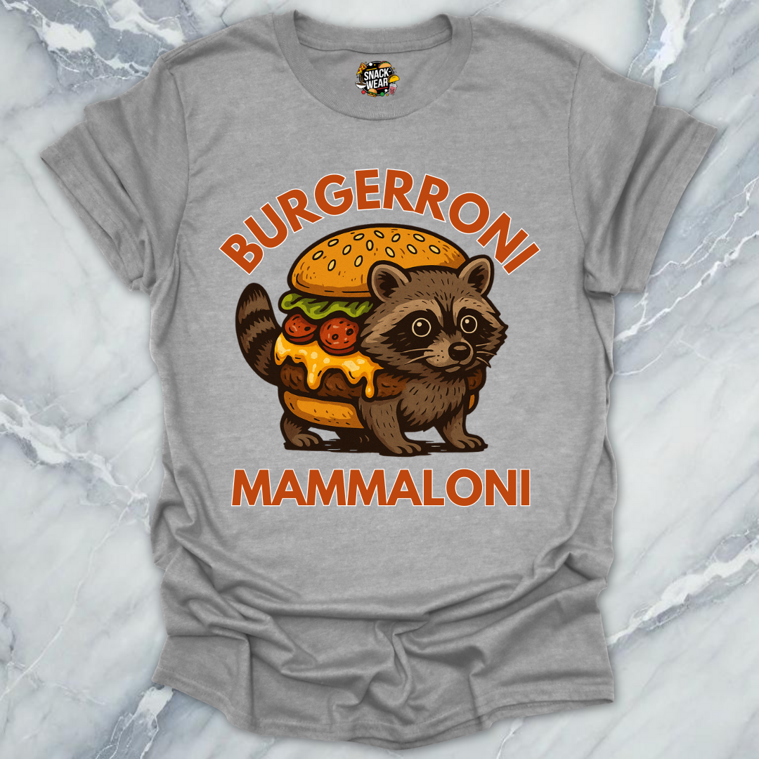 Burgerroni Mammaloni Raccoon Burger T-Shirt