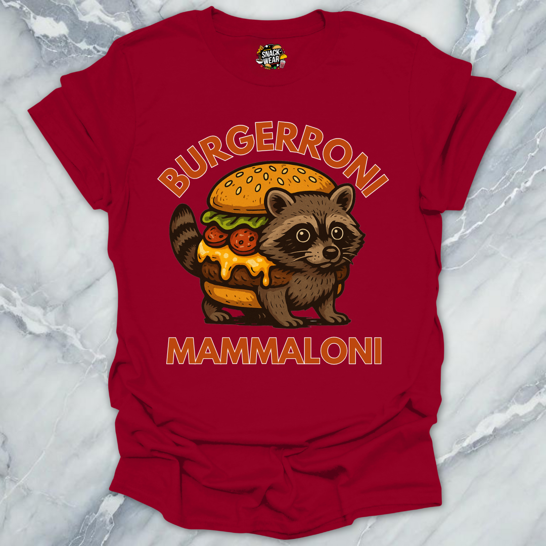 Burgerroni Mammaloni Raccoon Burger T-Shirt