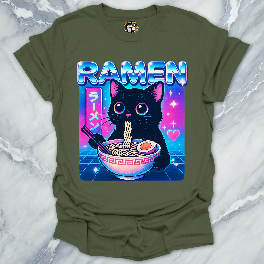Neon Ramen Cat T-Shirt