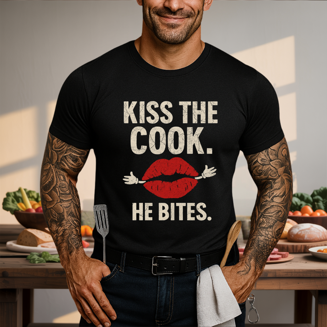 Kiss the Cook He Bites T-Shirt