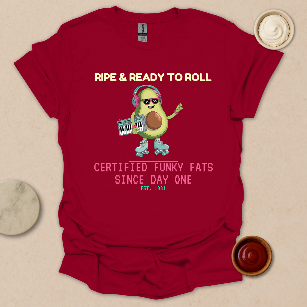 Ripe & Ready Avocado Tee – Funky Since ’81 T-Shirt