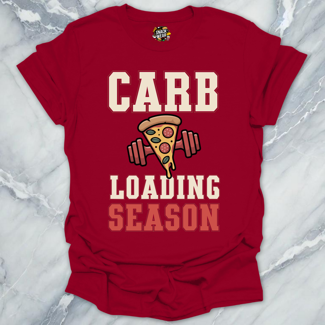 Carb Loading Season β Gym & Pizza Workout T-Shirt