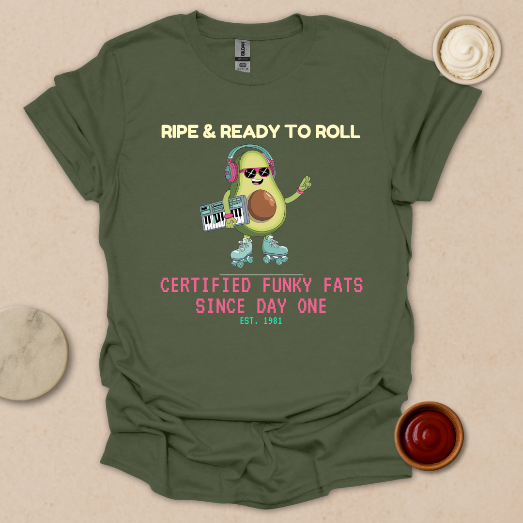 Ripe & Ready Avocado Tee – Funky Since ’81 T-Shirt