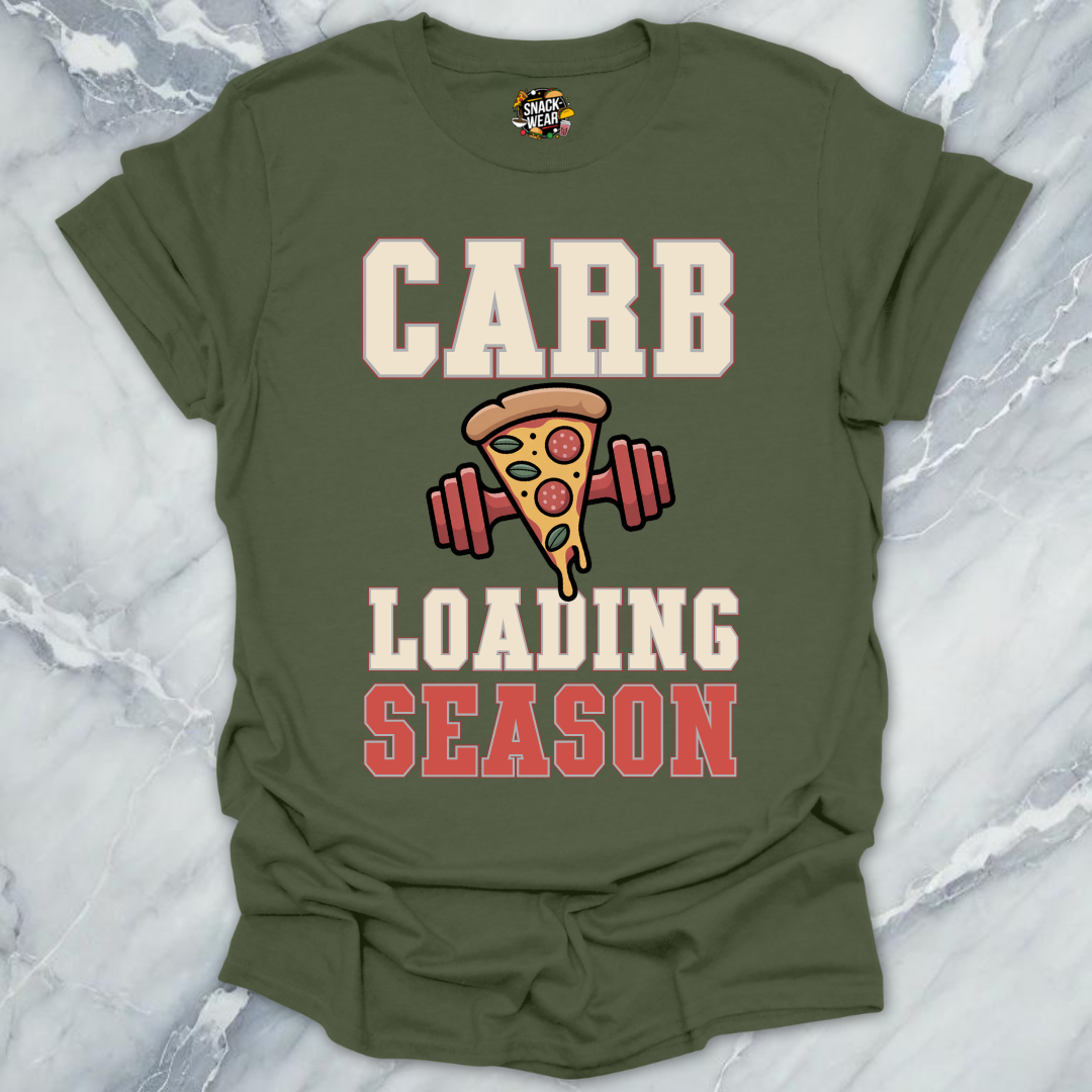Carb Loading Season β Gym & Pizza Workout T-Shirt