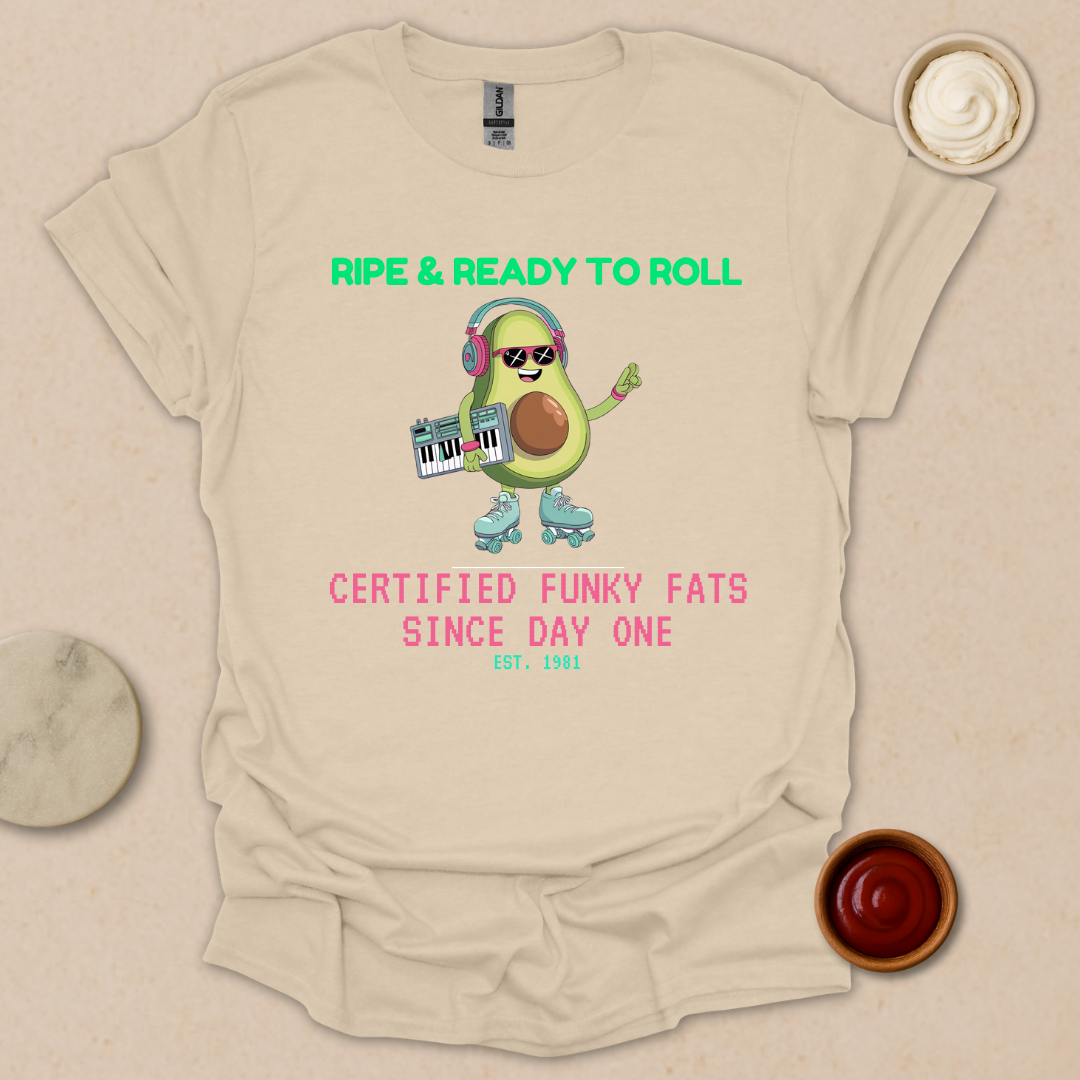 Ripe & Ready Avocado Tee – Funky Since ’81 T-Shirt