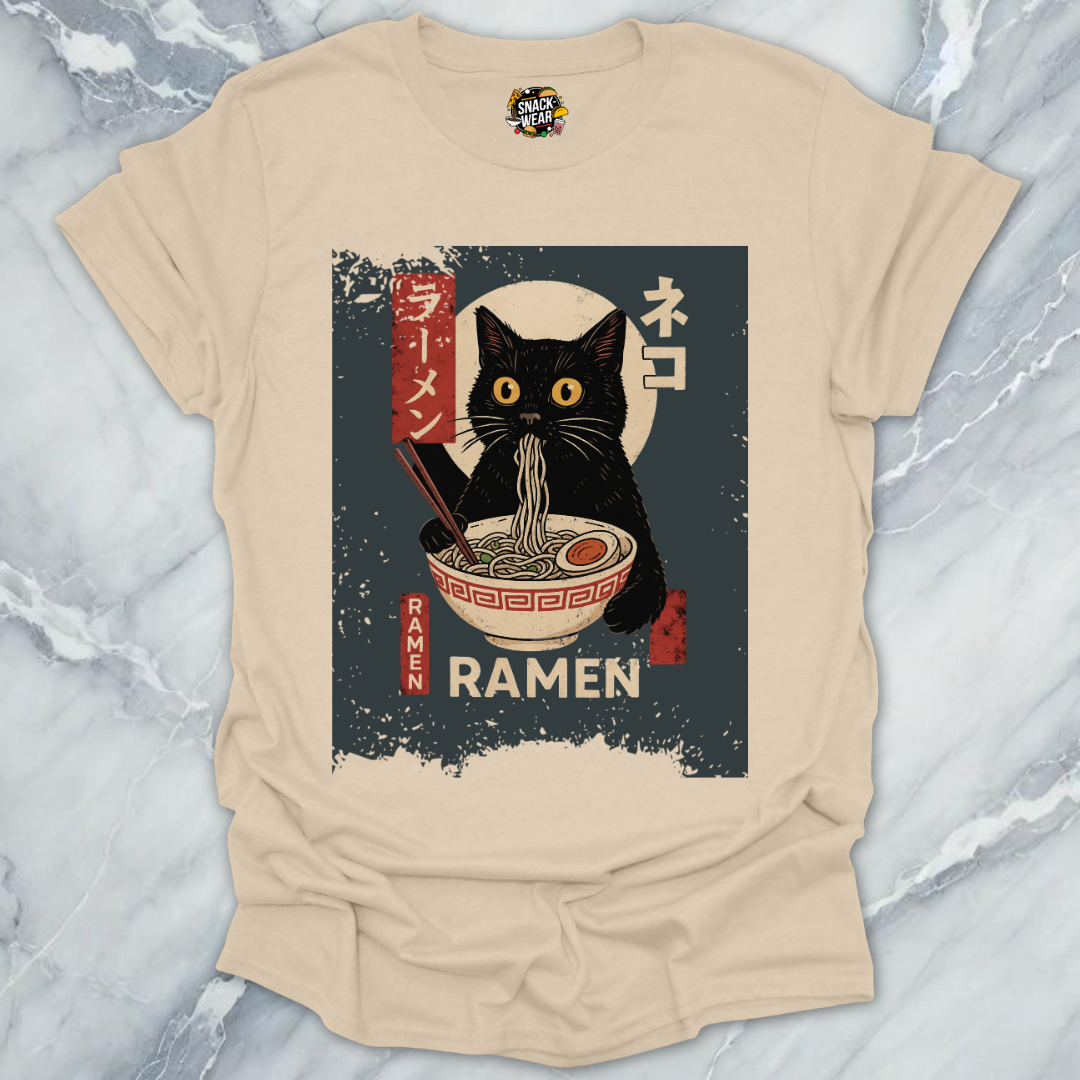 Vintage Japanese Art Ramen Cat