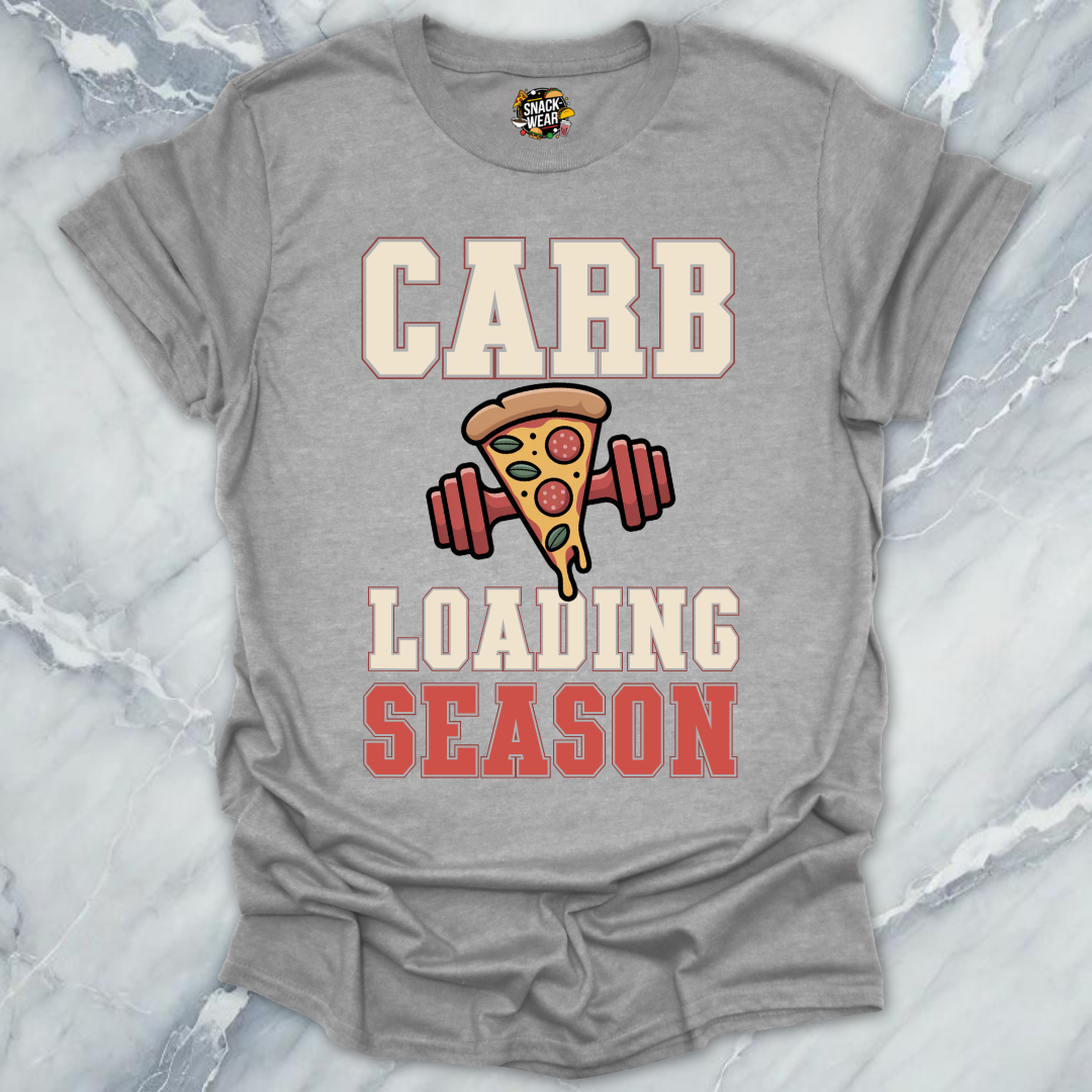 Carb Loading Season β Gym & Pizza Workout T-Shirt