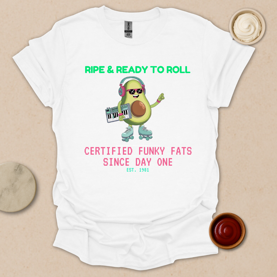 Ripe & Ready Avocado Tee – Funky Since ’81 T-Shirt