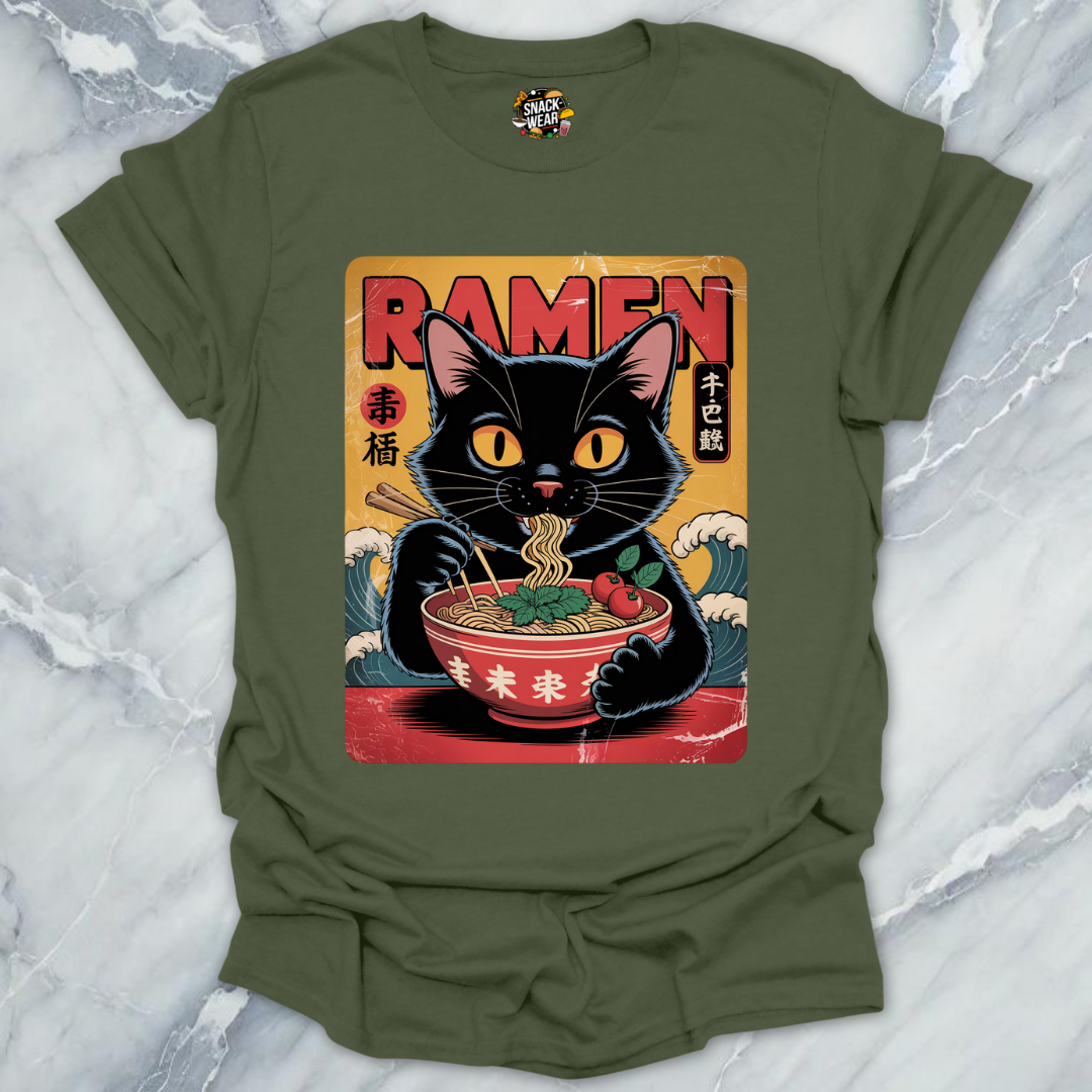 Ramen Cat - Vintage Poster T-Shirt