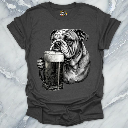 Bulldog With Beer T-Shirt