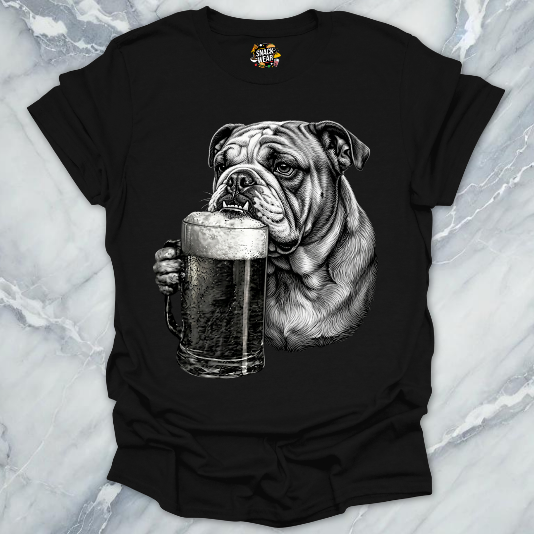 Bulldog With Beer T-Shirt