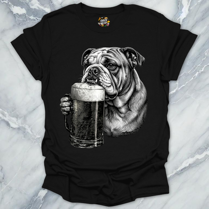 Bulldog With Beer T-Shirt