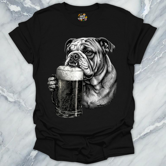 Bulldog With Beer T-Shirt