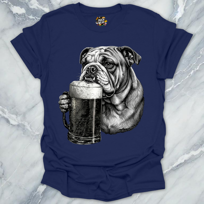 Bulldog With Beer T-Shirt